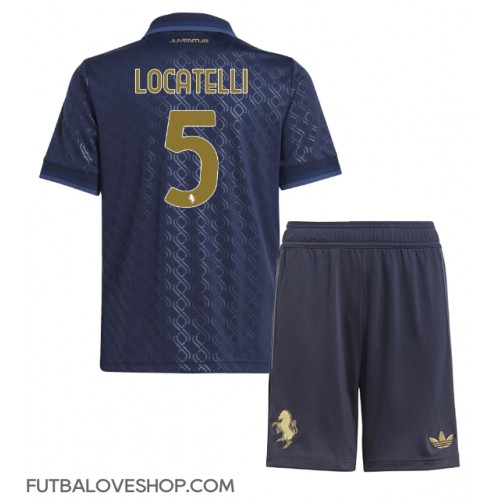 Dres Juventus Manuel Locatelli #5 Tretina pre deti 2024-25 Krátky Rukáv (+ trenírky)